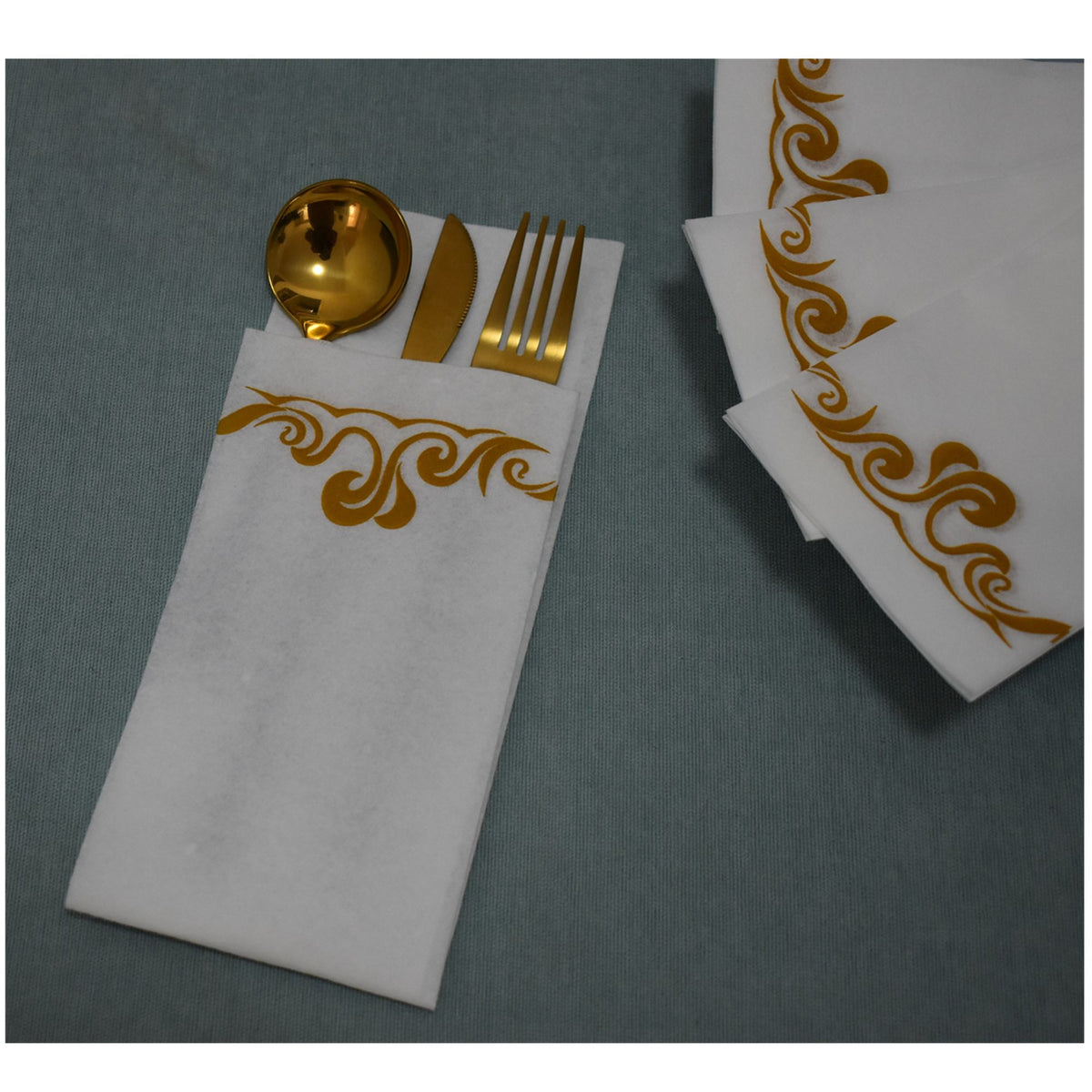 Linen-Feel Disposable Guest Towels
