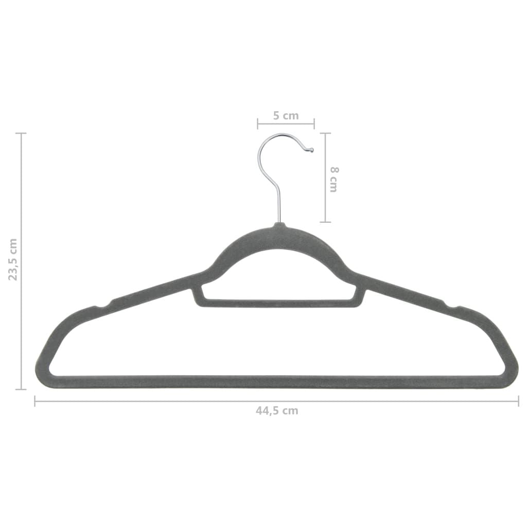 Anti-Slip Velvet Clothes Hangers Set of 100 with 360° Rotating Hooks