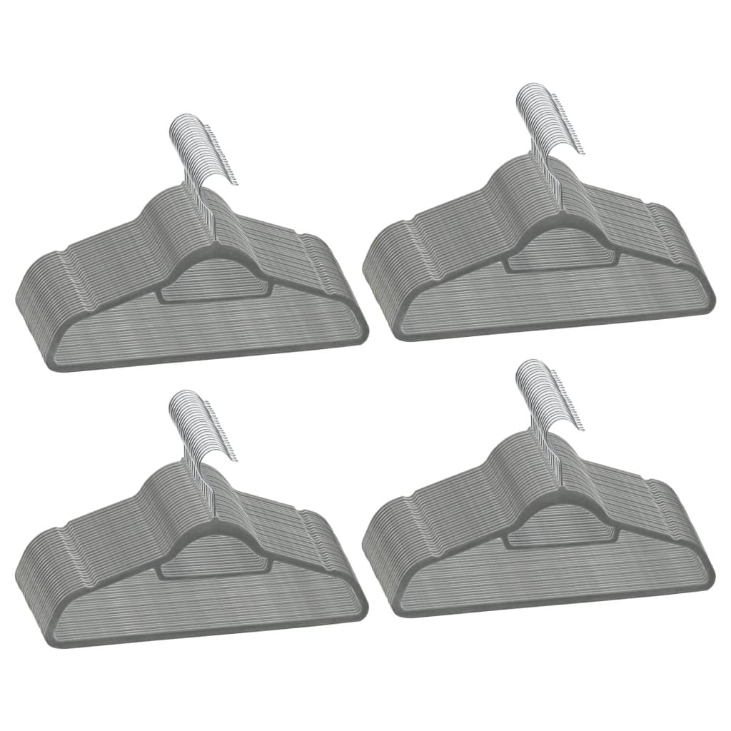 Anti-Slip Velvet Clothes Hangers Set of 100 with 360° Rotating Hooks