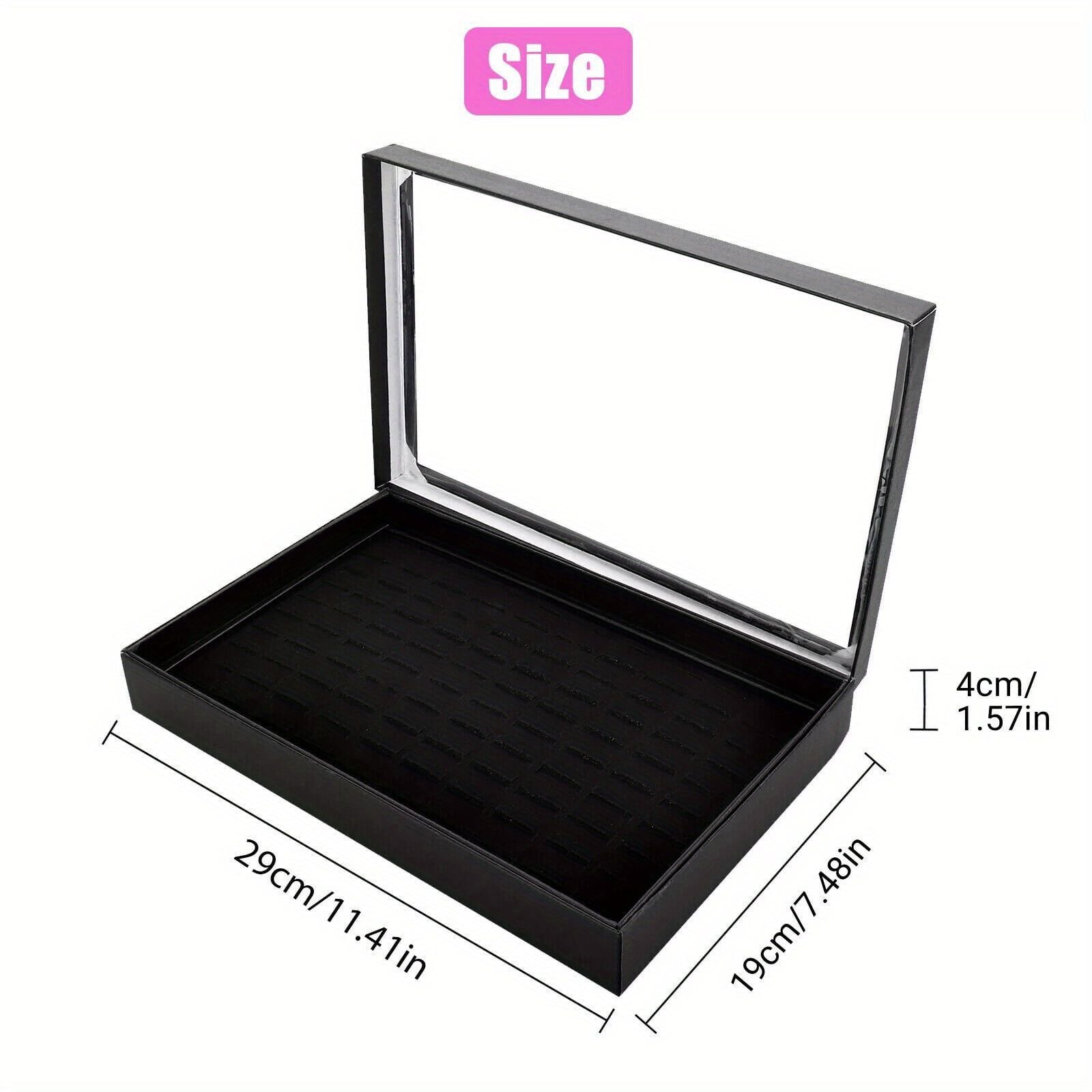 100-Slot Jewelry Ring & Earring Display Organizer Tray
