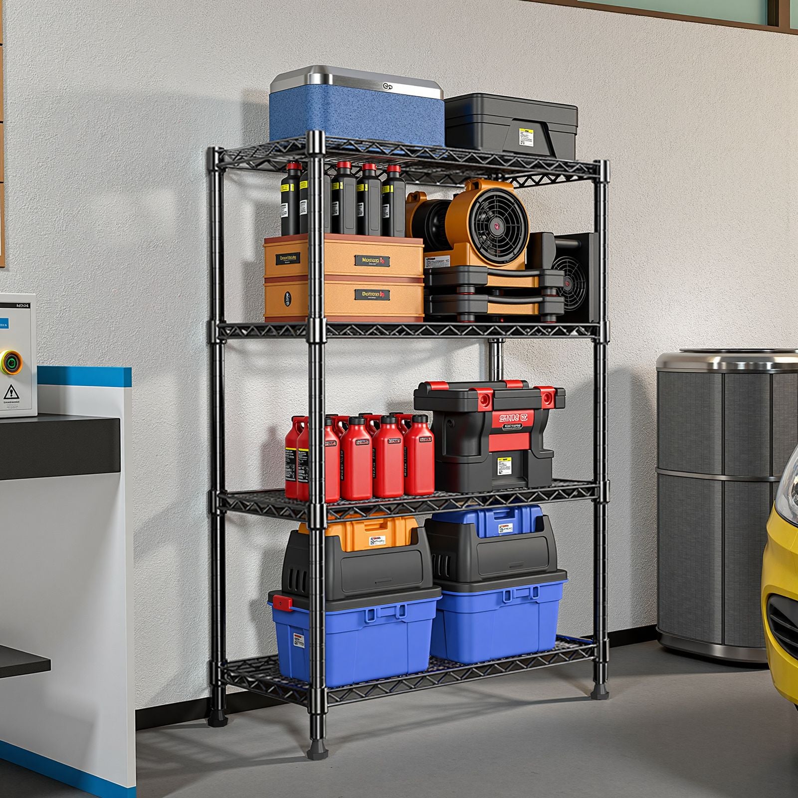4-Tier practical Steel Shelving Unit for Home and Office