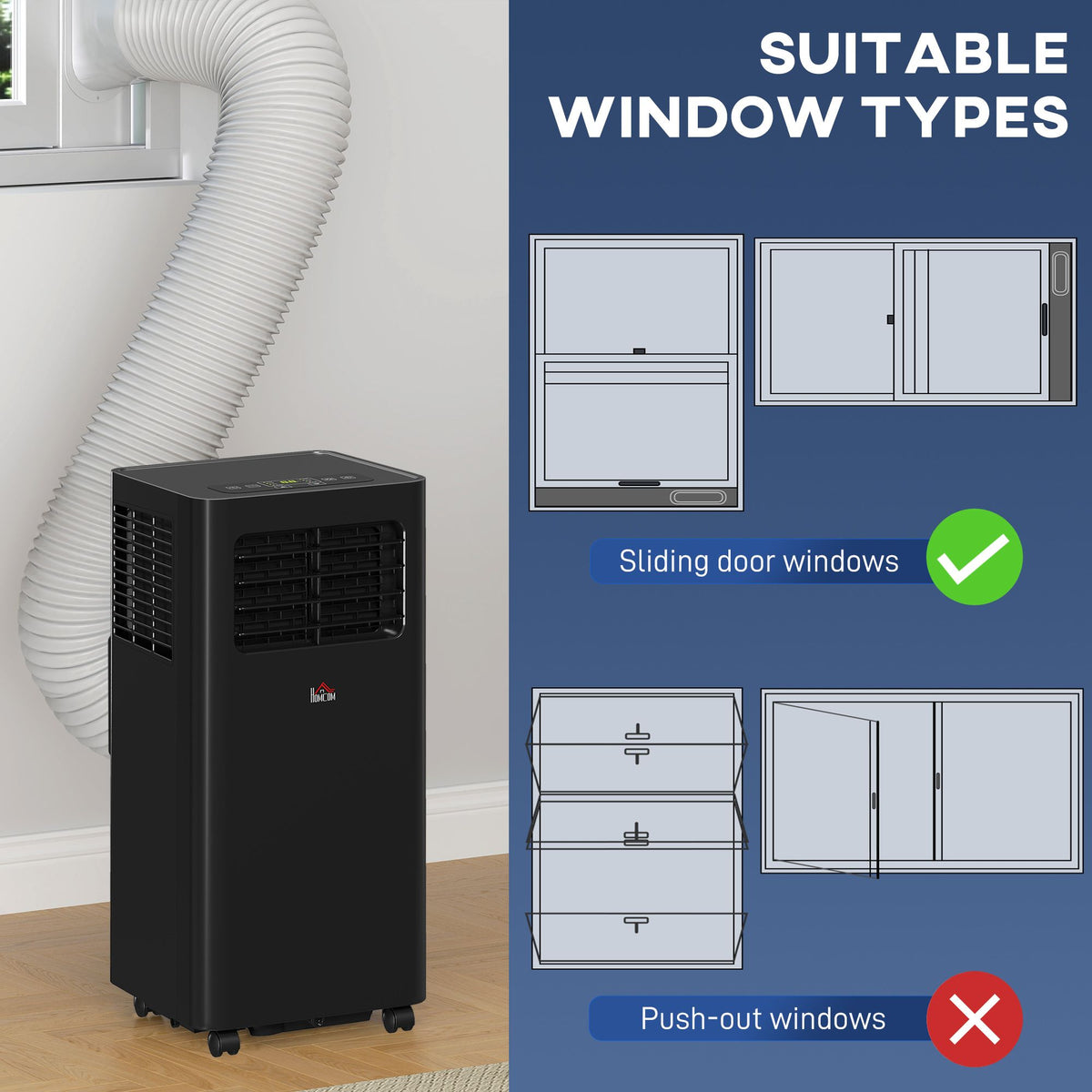 Portable Air Conditioner with Dehumidifier, Sleep Mode, and Timer