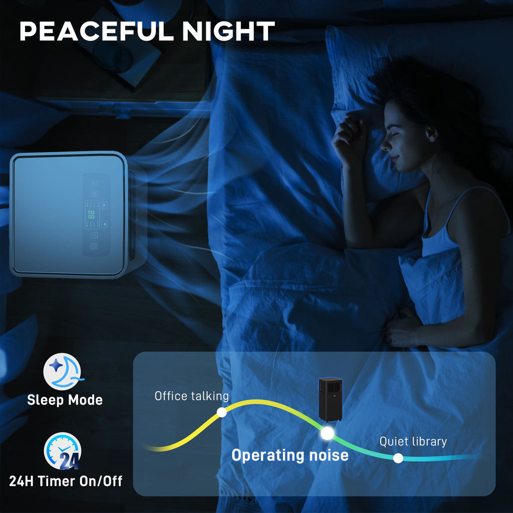 Portable Air Conditioner with Dehumidifier, Sleep Mode, and Timer