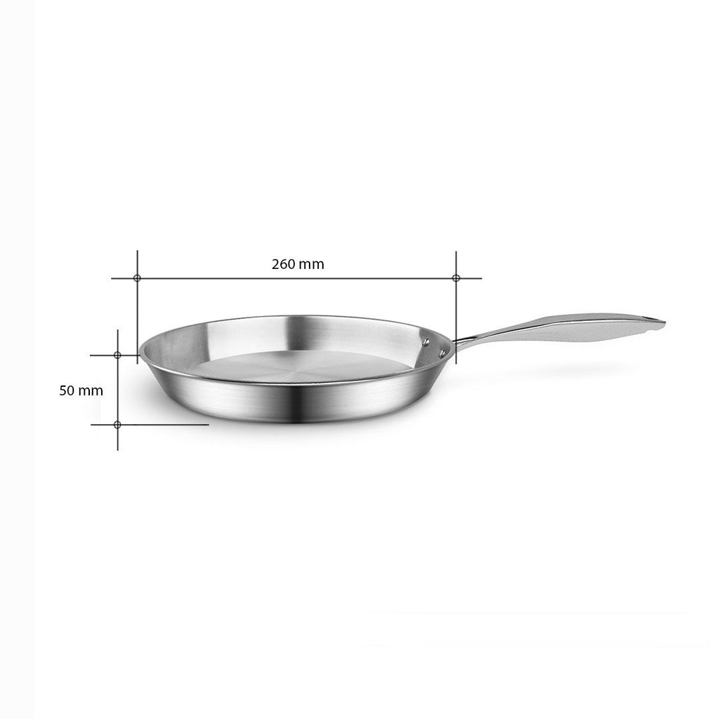 Top Grade 10.2- Stainless Steel Fry Pan for All Stovetops