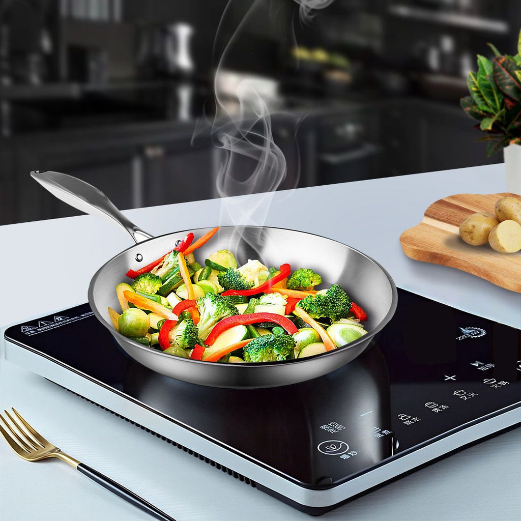 Top Grade 10.2- Stainless Steel Fry Pan for All Stovetops