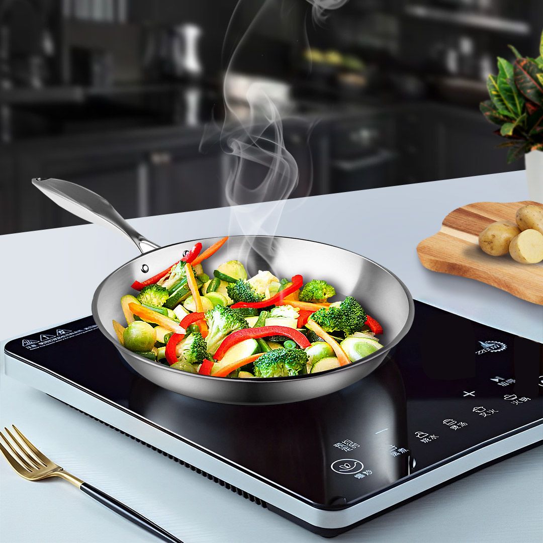 Top Grade 10.2- Stainless Steel Fry Pan for All Stovetops
