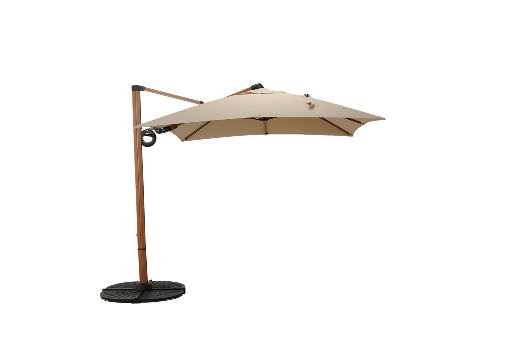 Aluminum Cantilever Patio Umbrella with 360° Rotation & 45° Tilt