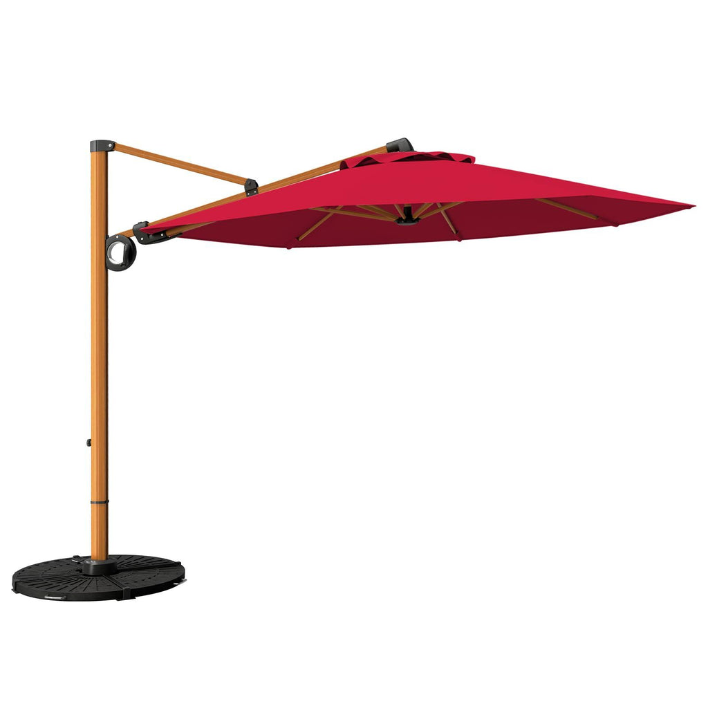 Aluminum Cantilever Patio Umbrella with 360° Rotation & 45° Tilt