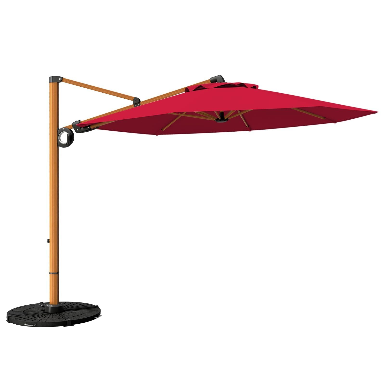 Aluminum Cantilever Patio Umbrella with 360° Rotation & 45° Tilt