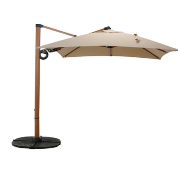 Aluminum Cantilever Patio Umbrella with 360° Rotation & 45° Tilt
