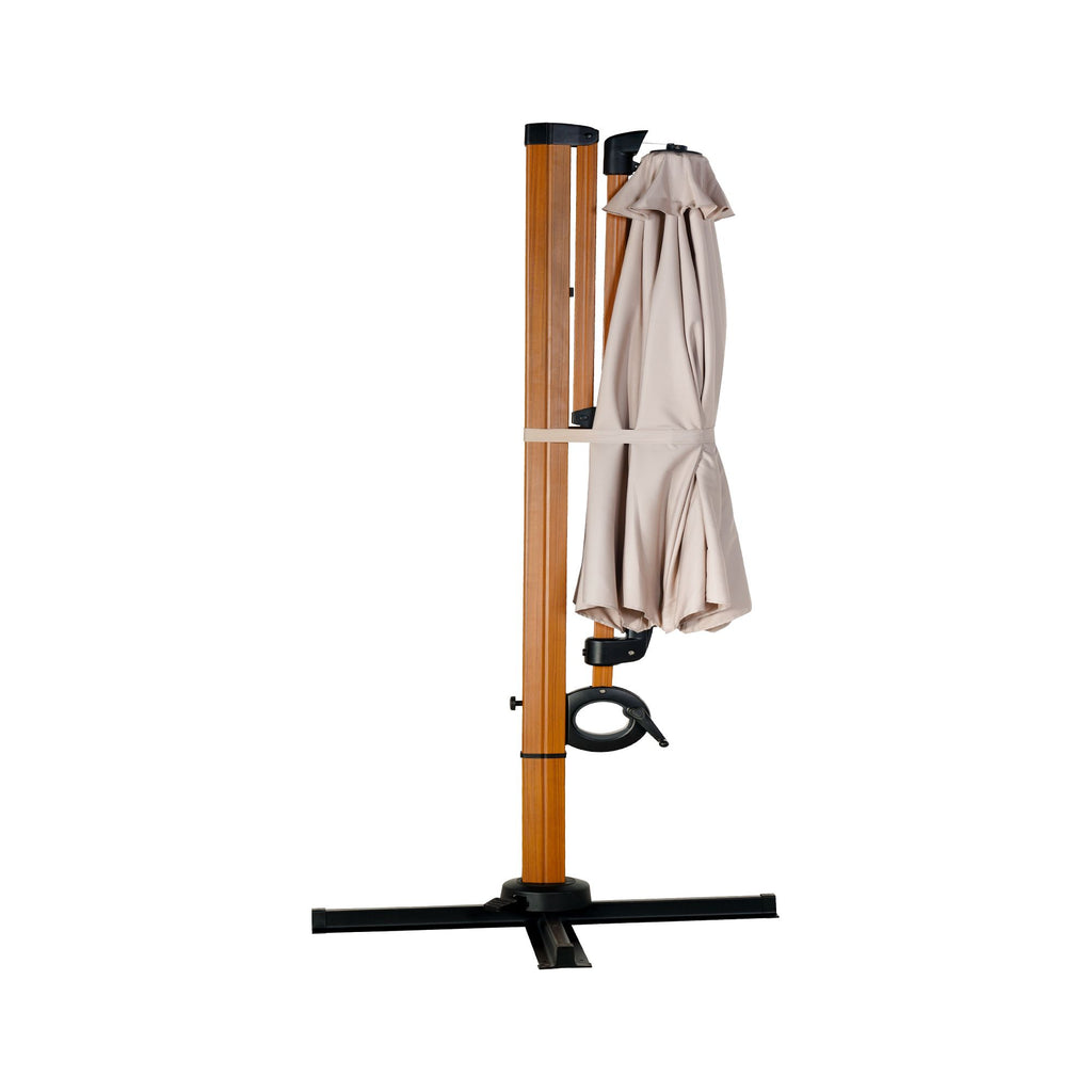Aluminum Cantilever Patio Umbrella with 360° Rotation & 45° Tilt
