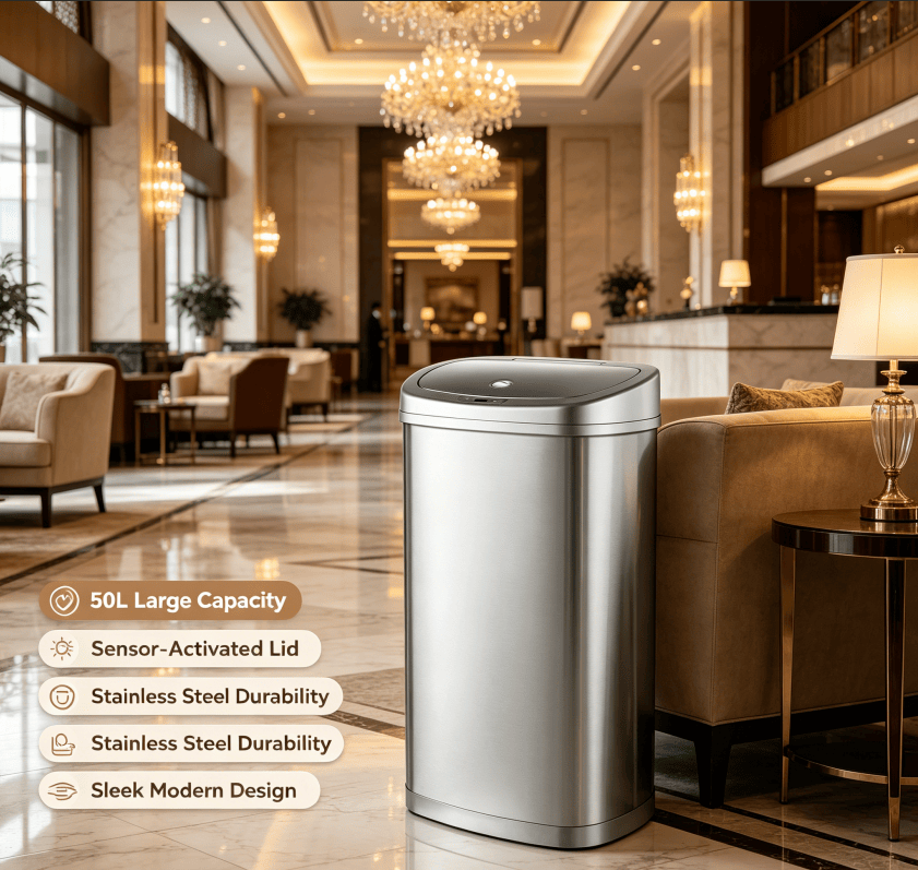 Dual-Compartment Step Trash Can with Slow-Close Lid