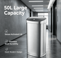 Dual-Compartment Step Trash Can with Slow-Close Lid