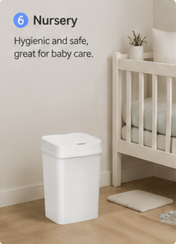 Touchless Sensor Trash Can with Odor Seal