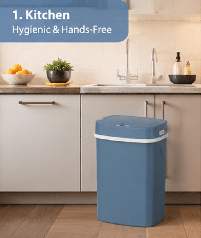 Touchless Sensor Trash Can with Odor Seal