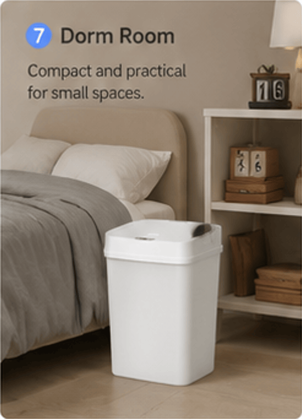Touchless Sensor Trash Can with Odor Seal