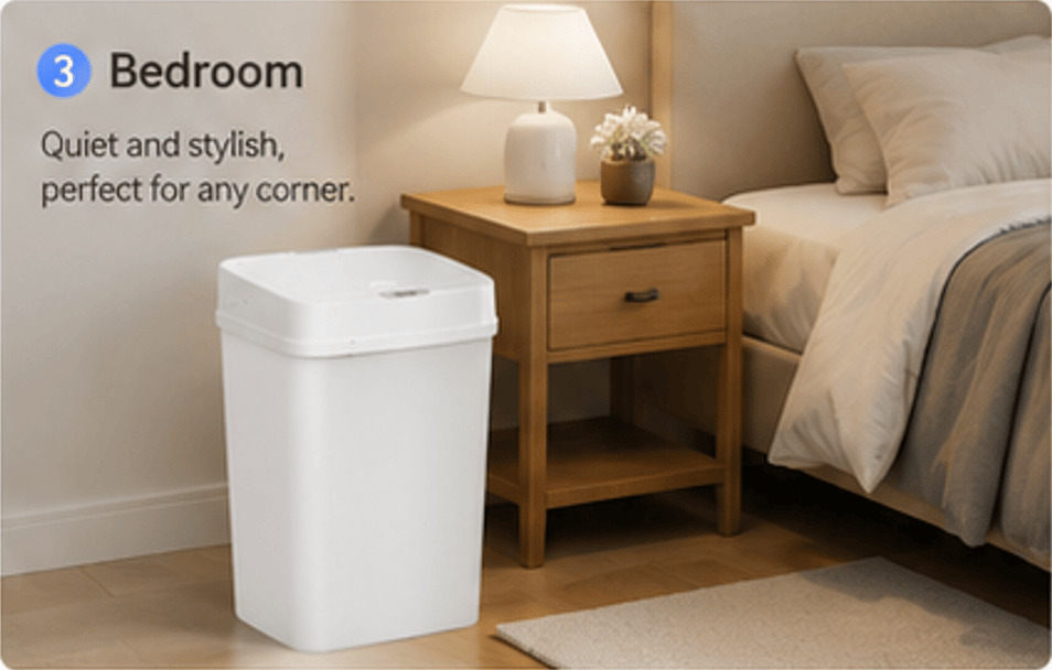 Touchless Sensor Trash Can with Odor Seal