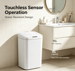 Touchless Sensor Trash Can for Indoor Spaces