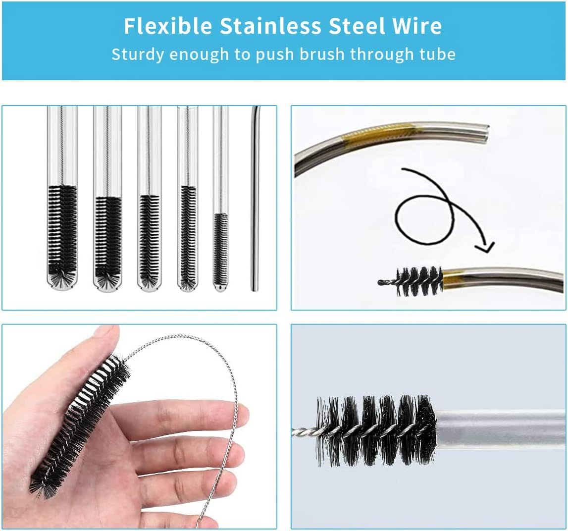 Ten-Piece Flexible Drain, Straw, and Tube Brush Set