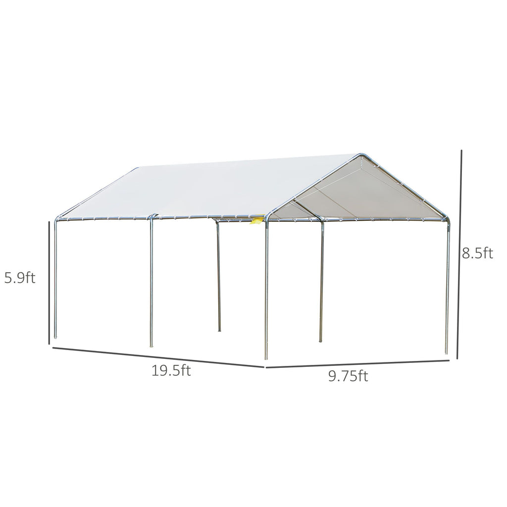 Spacious Carport Canopy with Sturdy Frame and Open Design