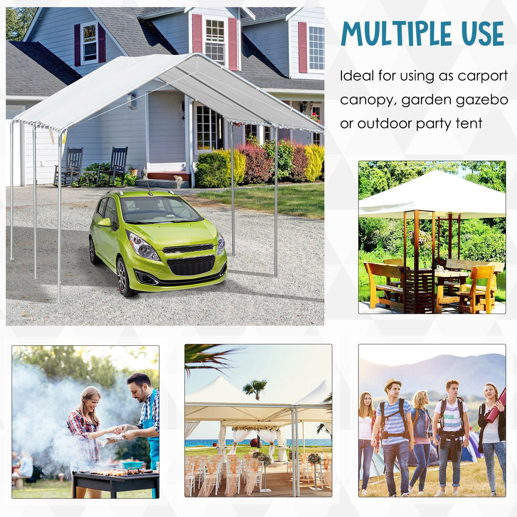 Spacious Carport Canopy with Sturdy Frame and Open Design