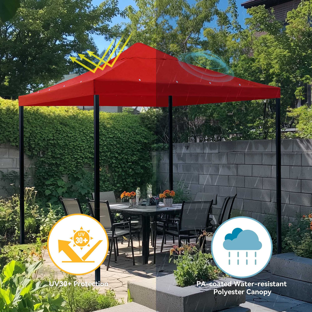 Universal 1-Tier Replacement Canopy Top - Red