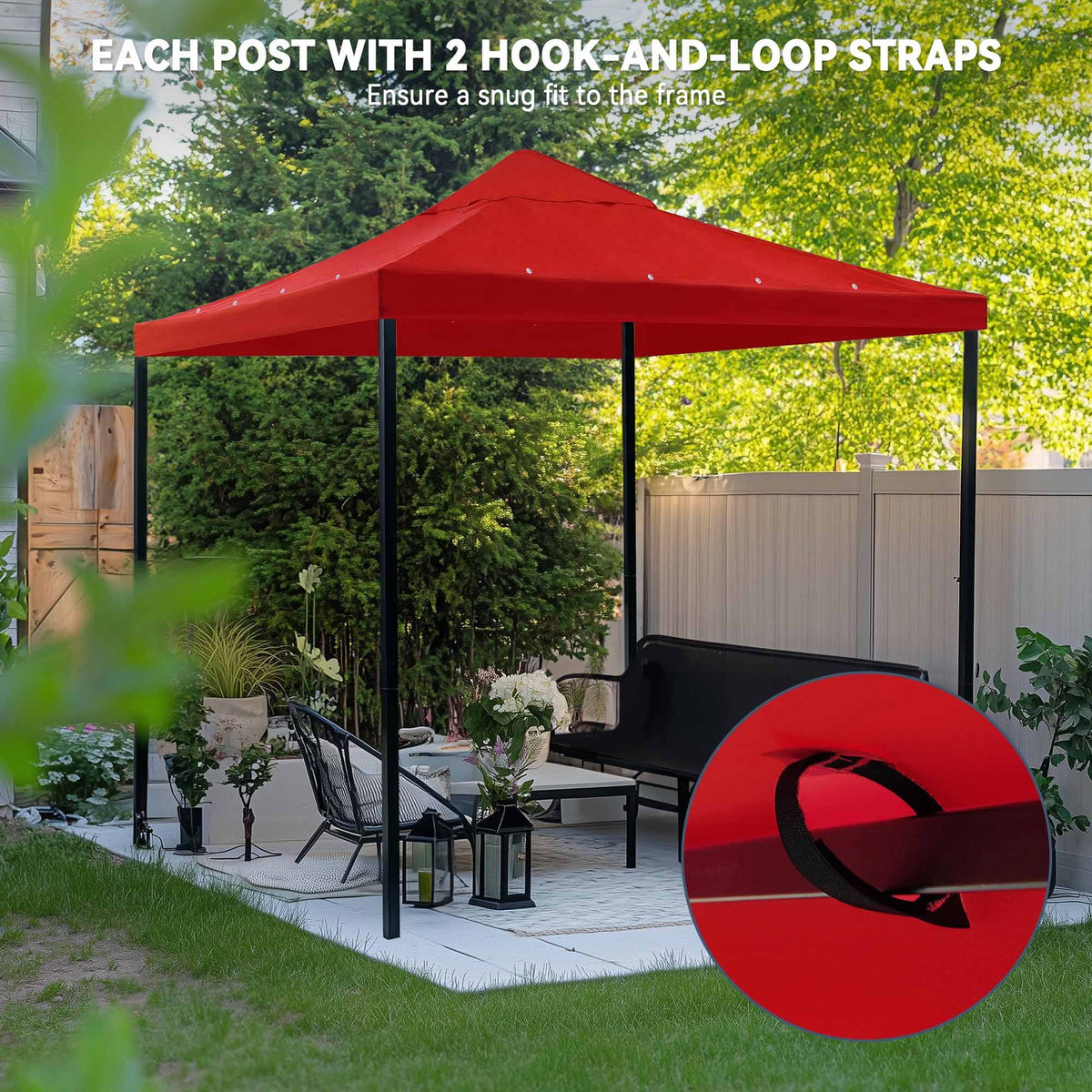 Universal 1-Tier Replacement Canopy Top - Red