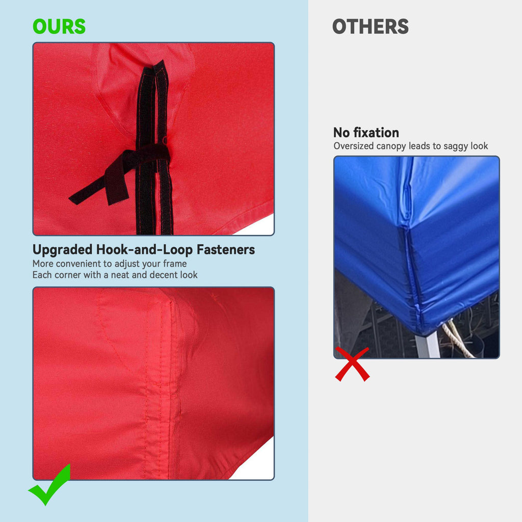 Universal 1-Tier Replacement Canopy Top - Red