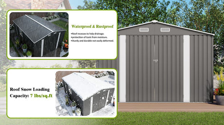 Outdoor Storage Shed with Flexible Front and Side Access