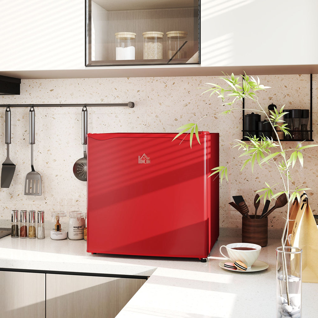 Compact 1.1 Cu. Countertop Mini Freezer with Adjustable Temperature, Red
