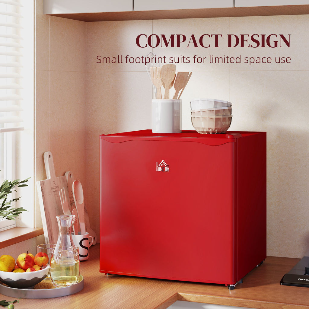 Compact 1.1 Cu. Countertop Mini Freezer with Adjustable Temperature, Red