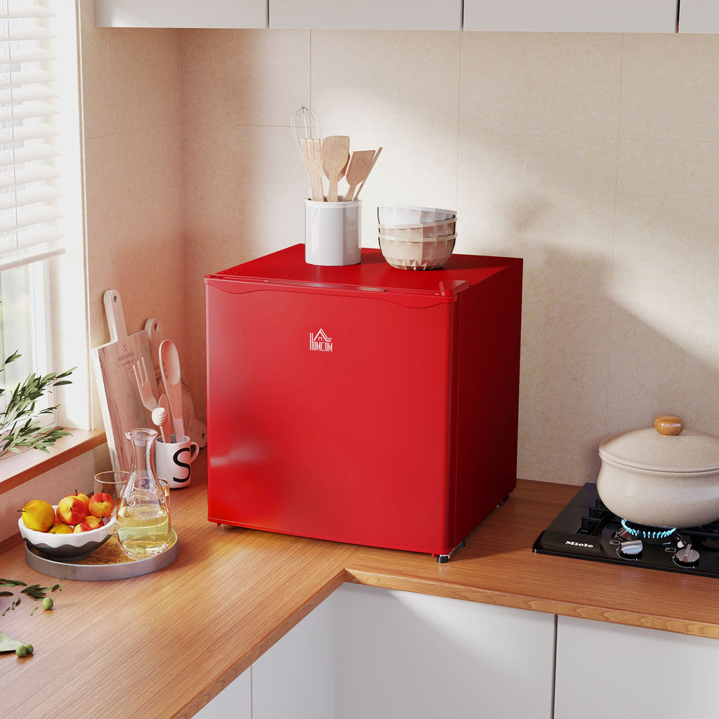 Compact 1.1 Cu. Countertop Mini Freezer with Adjustable Temperature, Red