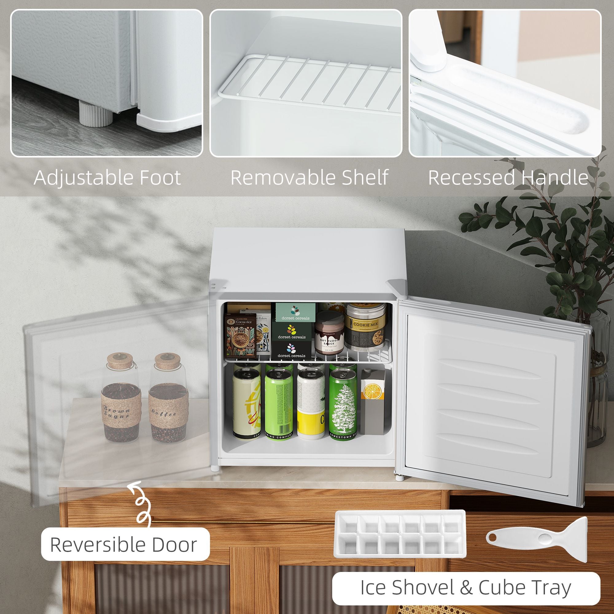 1.1 Cu. Compact Upright Freezer with Adjustable Temperature