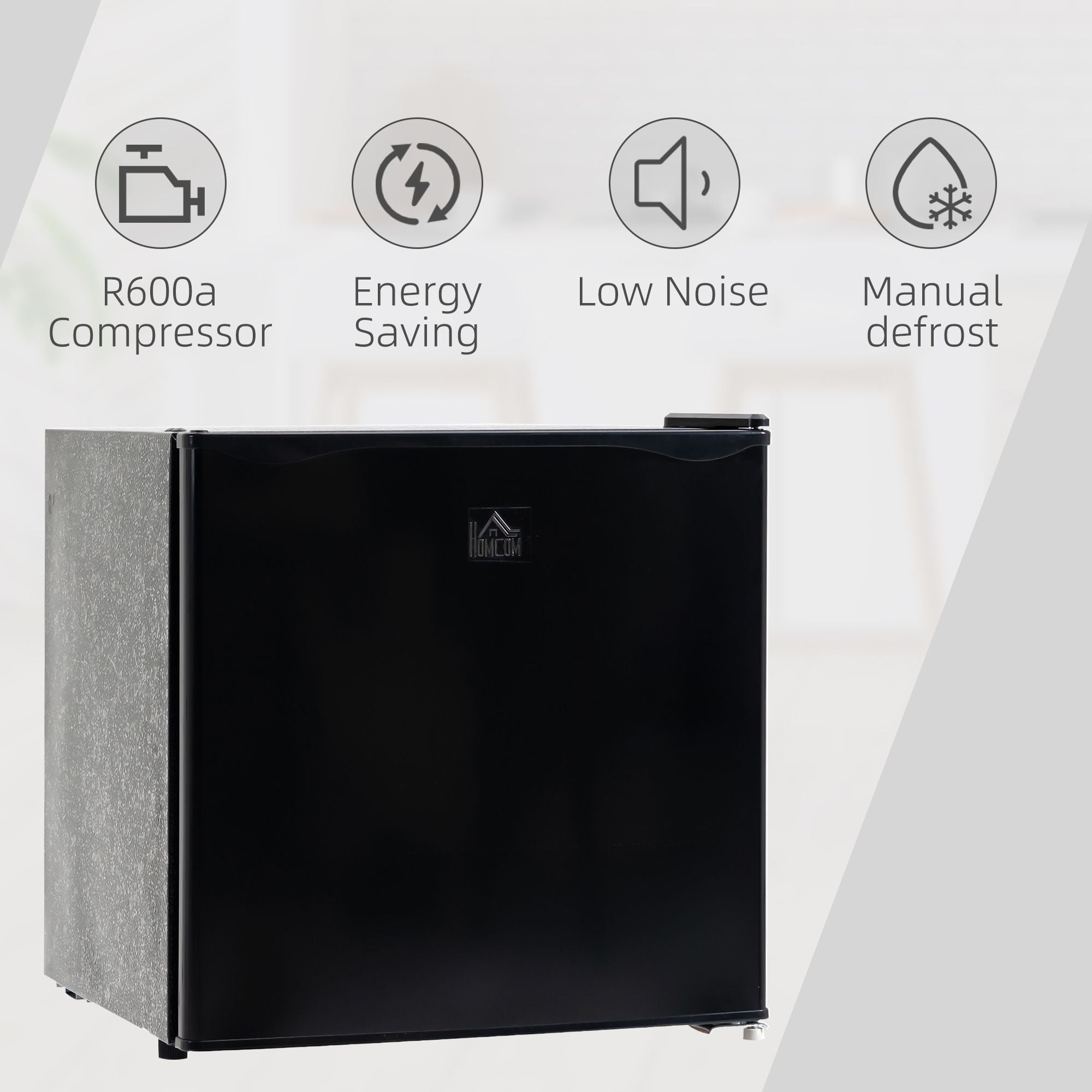 Compact Mini Upright Freezer with Adjustable Temperature and Reversible Door