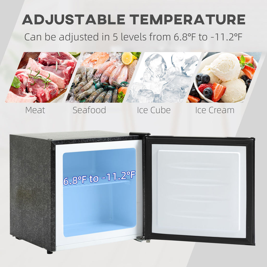 Compact Mini Upright Freezer with Adjustable Temperature and Reversible Door