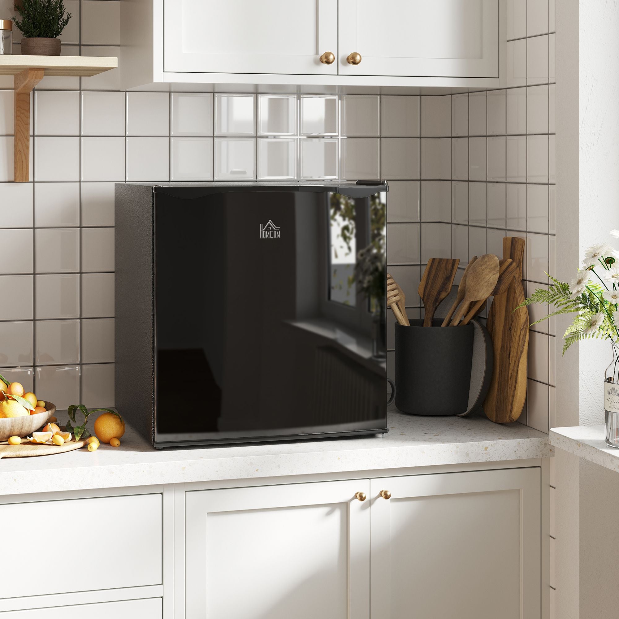 Compact Mini Upright Freezer with Adjustable Temperature and Reversible Door