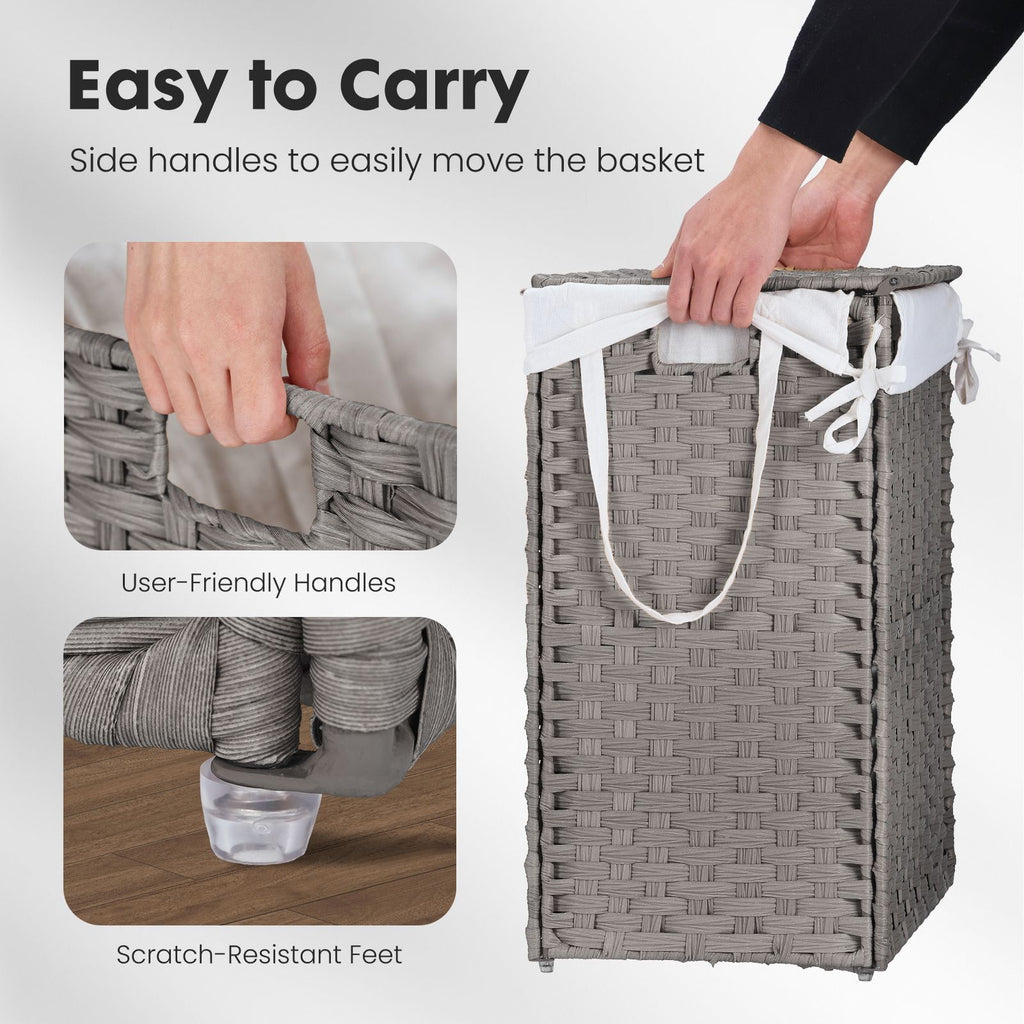 Large Laundry Hamper with Lid and Removable Liner