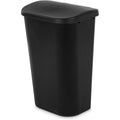 Black Lift-Top Waste Bin for Streamlined Spaces