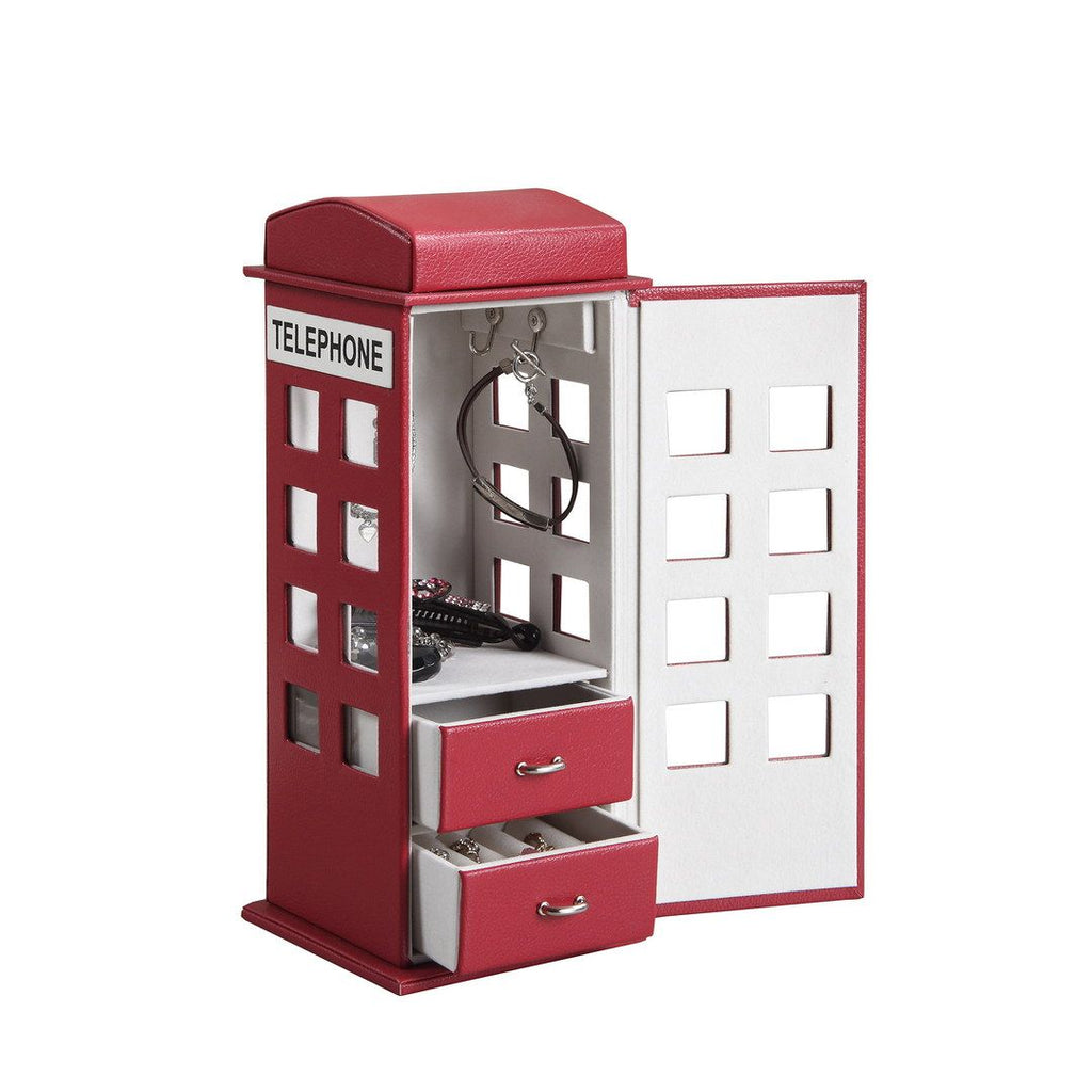 Burgundy British Telephone Jewelry Box
