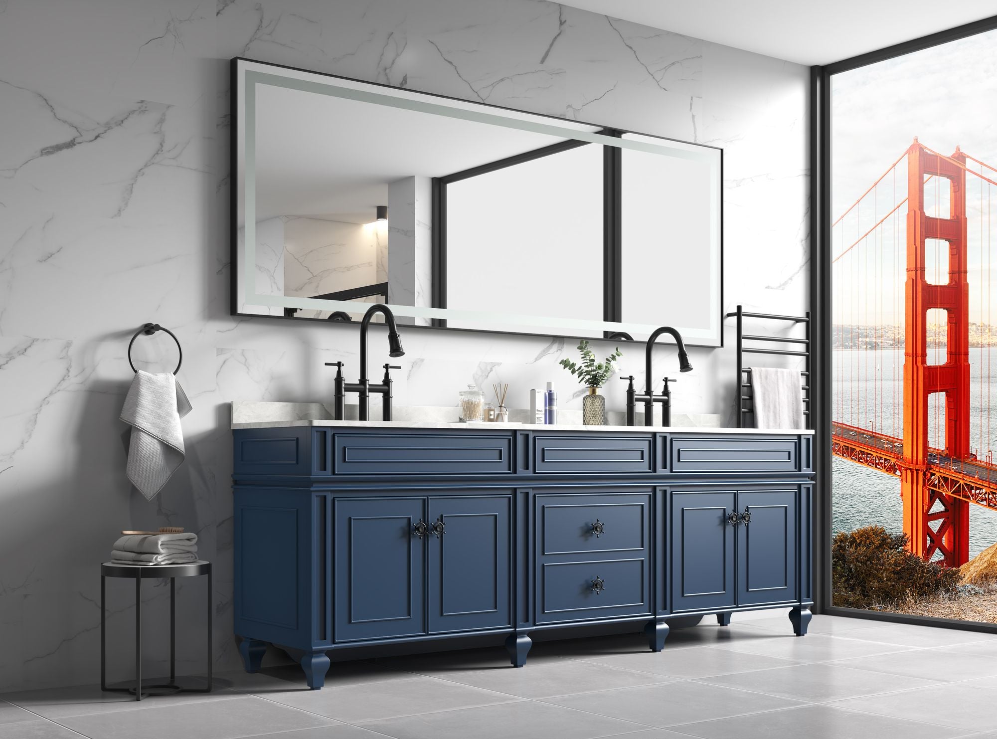 Dimmable LED Vanity Mirror with Anti-Fog Function
