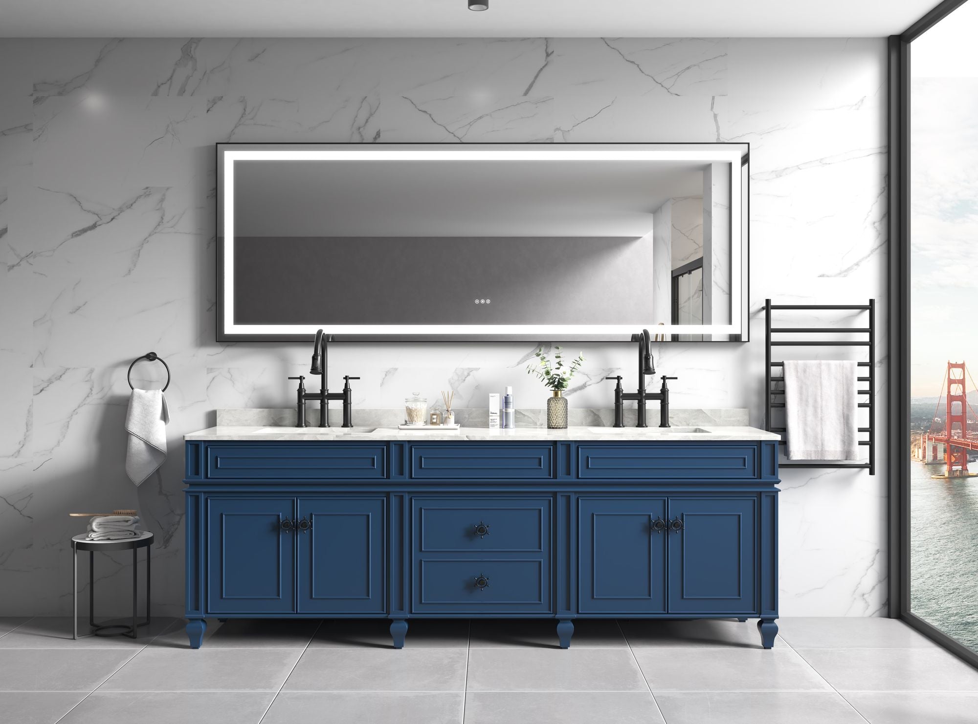Dimmable LED Vanity Mirror with Anti-Fog Function
