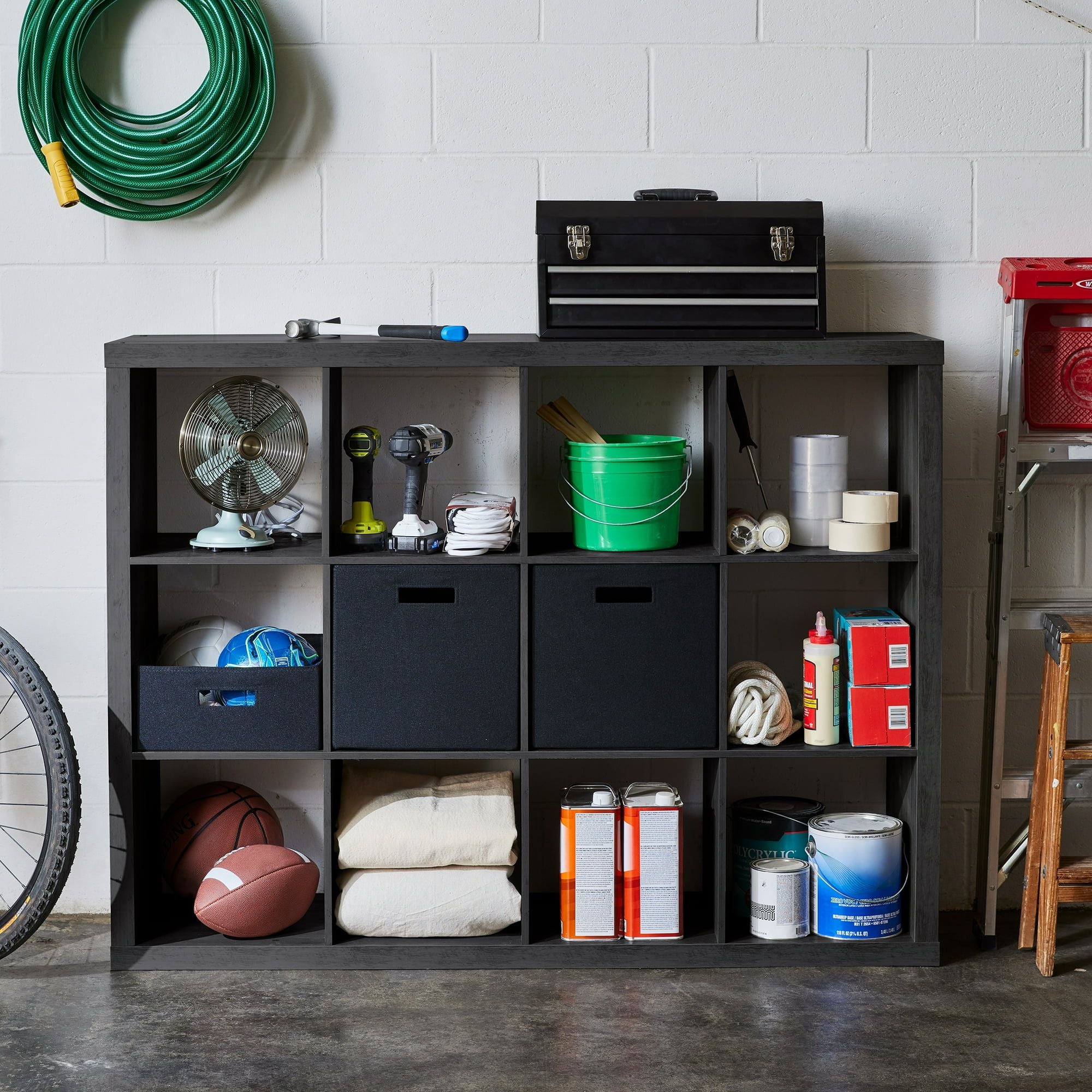 12 Cube Storage Organizer, Charcoal