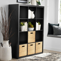 12 Cube Storage Organizer, Solid Black