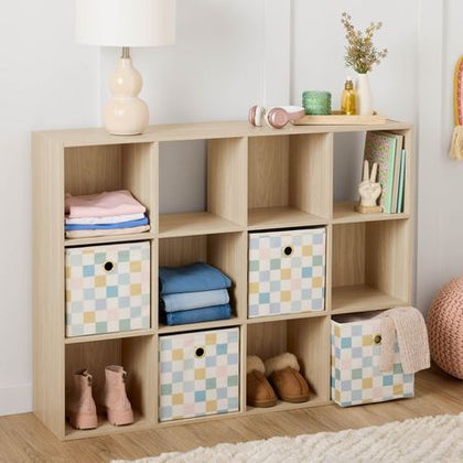 Twelve-Cube Organizer with Flexible Orientation