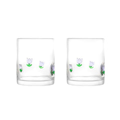 Spring Tullip Charm Drinking Glasses, Set of 2