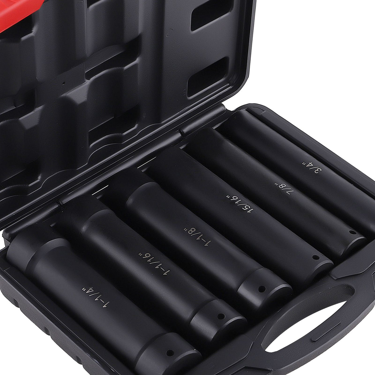 6-Piece 1/2- Drive Extended Length Impact Socket Set for Deep Well Bolts