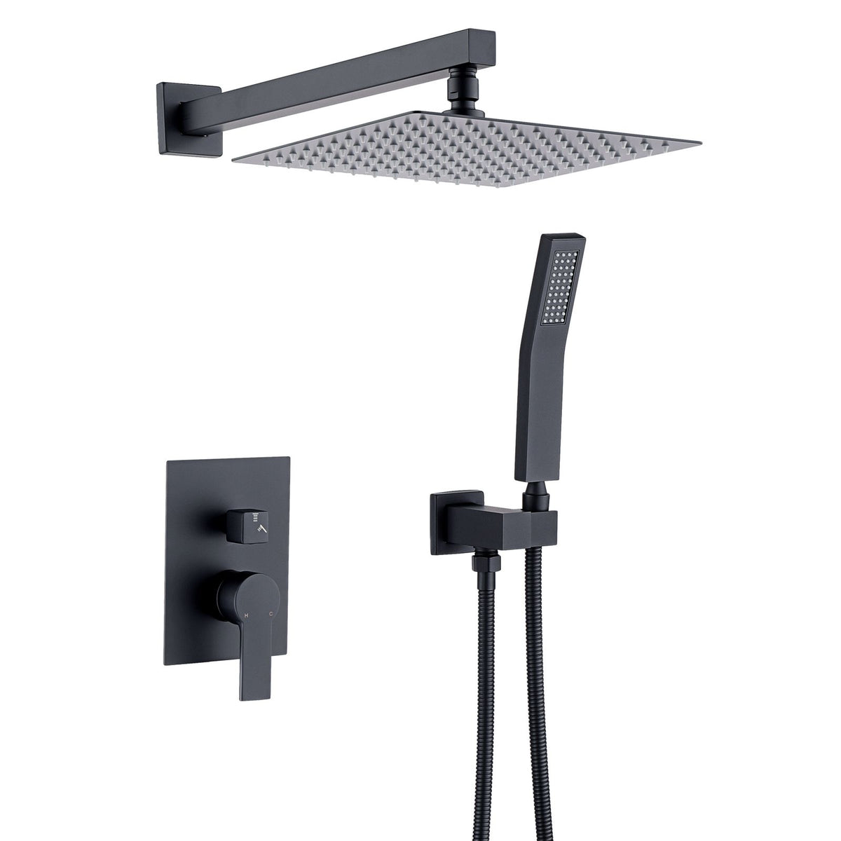 Wall-Mounted Rainfall and Handheld Shower System