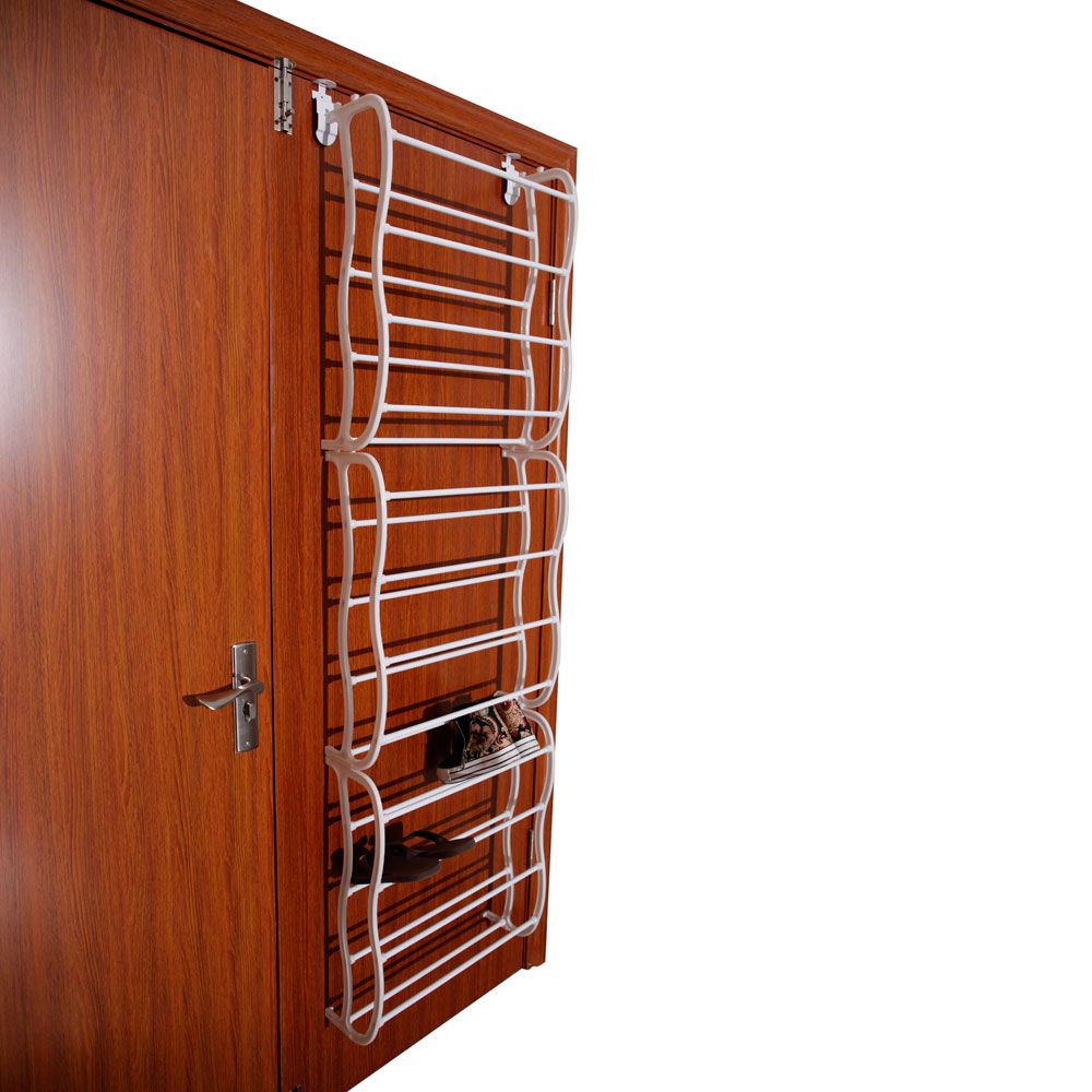 12-Layer Wall-Mounted Shoe Rack for Organized Entryway
