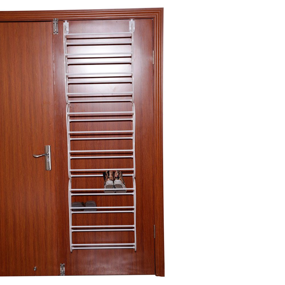 12-Layer Wall-Mounted Shoe Rack for Organized Entryway