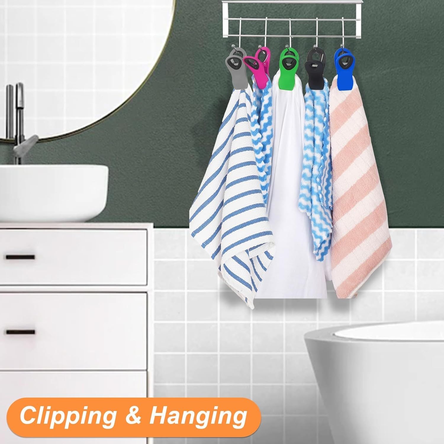 12 Pack Chip Clips, Bag Clips, Office Paper Clamps, Binder Clips, Food Clip practical, Magnetic Cli
